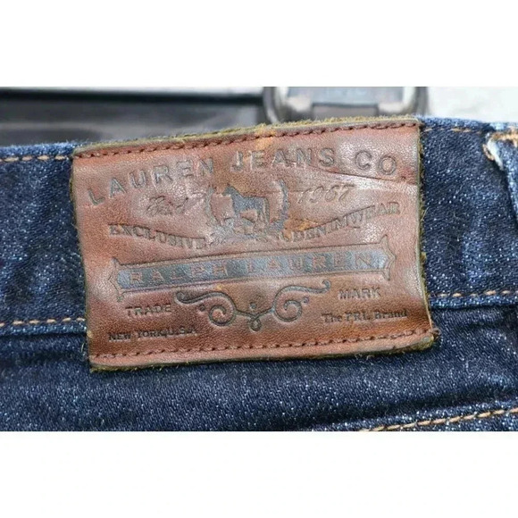 Women's Ralph Lauren Classic Midcalf Blue Jeans-Size 6-Dark Wash - Picture 5 of 6